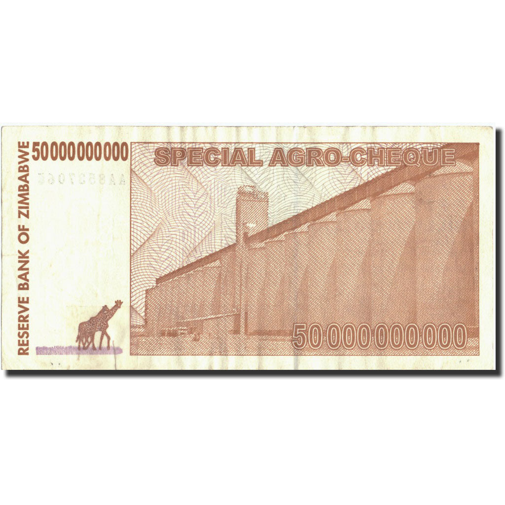 Zimbabwe, 50 Billion Dollars, 2008, KM:63, 2008-05-15, VF(20-25)