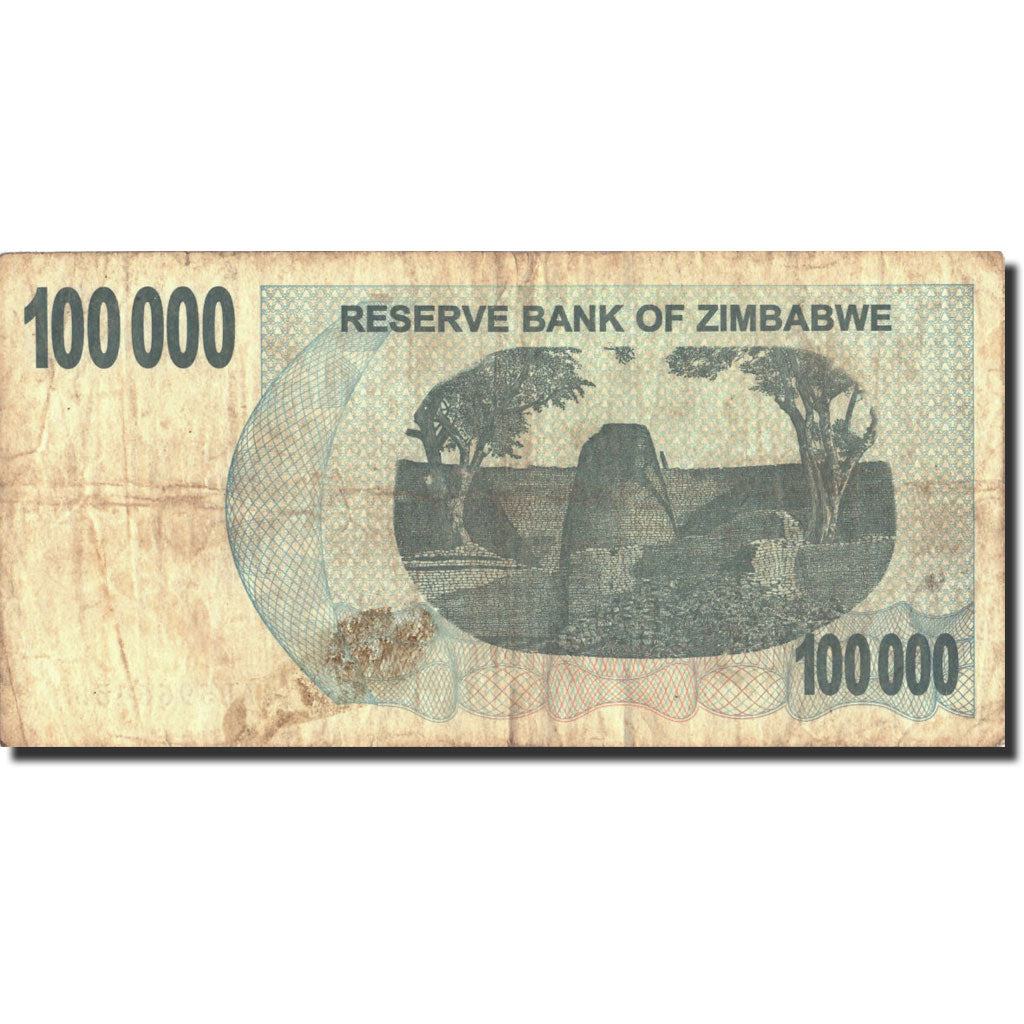 Banknote, Zimbabwe, 100,000 Dollars, 2006, 2006-08-01, KM:48a, VG(8-10)