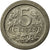 Moneta, Holandia, Wilhelmina I, 5 Cents, 1908, AU(55-58), Miedź-Nikiel, KM:137