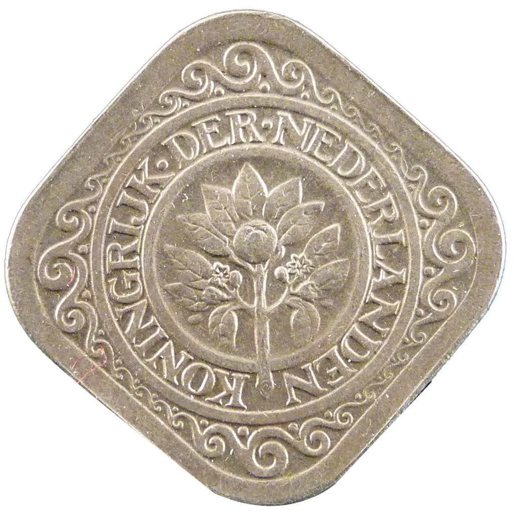 NETHERLANDS, 5 Cents, 1913, KM #153, AU(50-53), Copper-Nickel, 21.3, 4.60