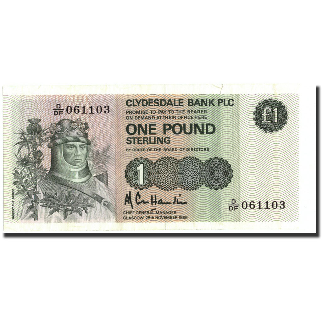 Banconote, Scozia, 1 Pound, 1985, KM:211c, 1985-11-25, BB+