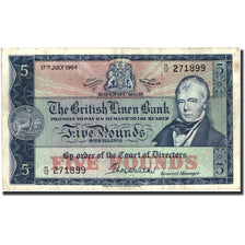 Biljet, Schotland, 5 Pounds, 1964, 1964-07-17, KM:167b, TB