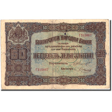 Banknote, Bulgaria, 50 Leva Zlatni, Undated (1917), Undated, KM:24a, VF(30-35)