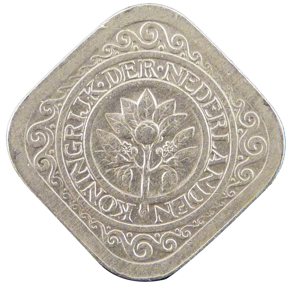 NETHERLANDS, 5 Cents, 1938, KM #153, EF(40-45), Copper-Nickel, 21.3, 4.40