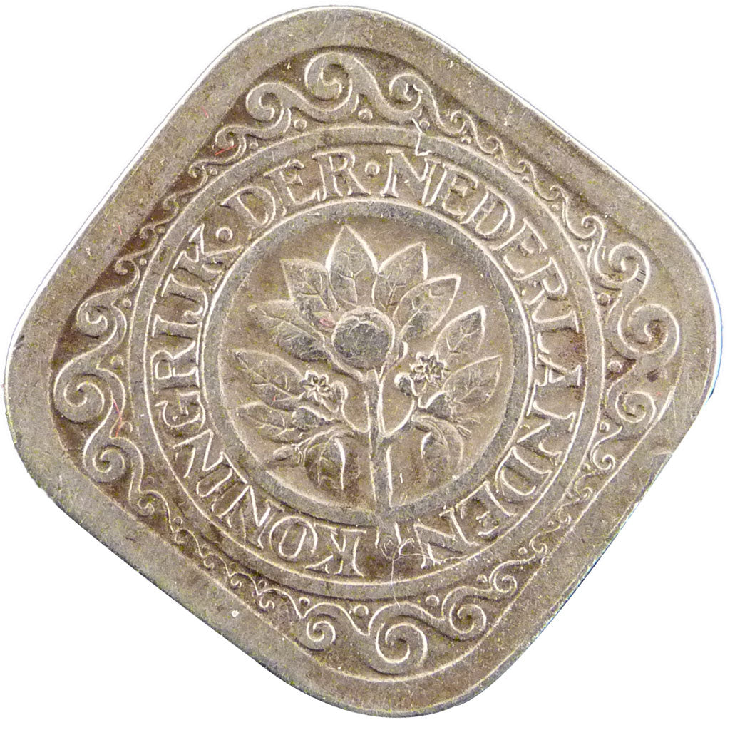 NETHERLANDS, 5 Cents, 1940, KM #153, EF(40-45), Copper-Nickel, 21.3, 4.40