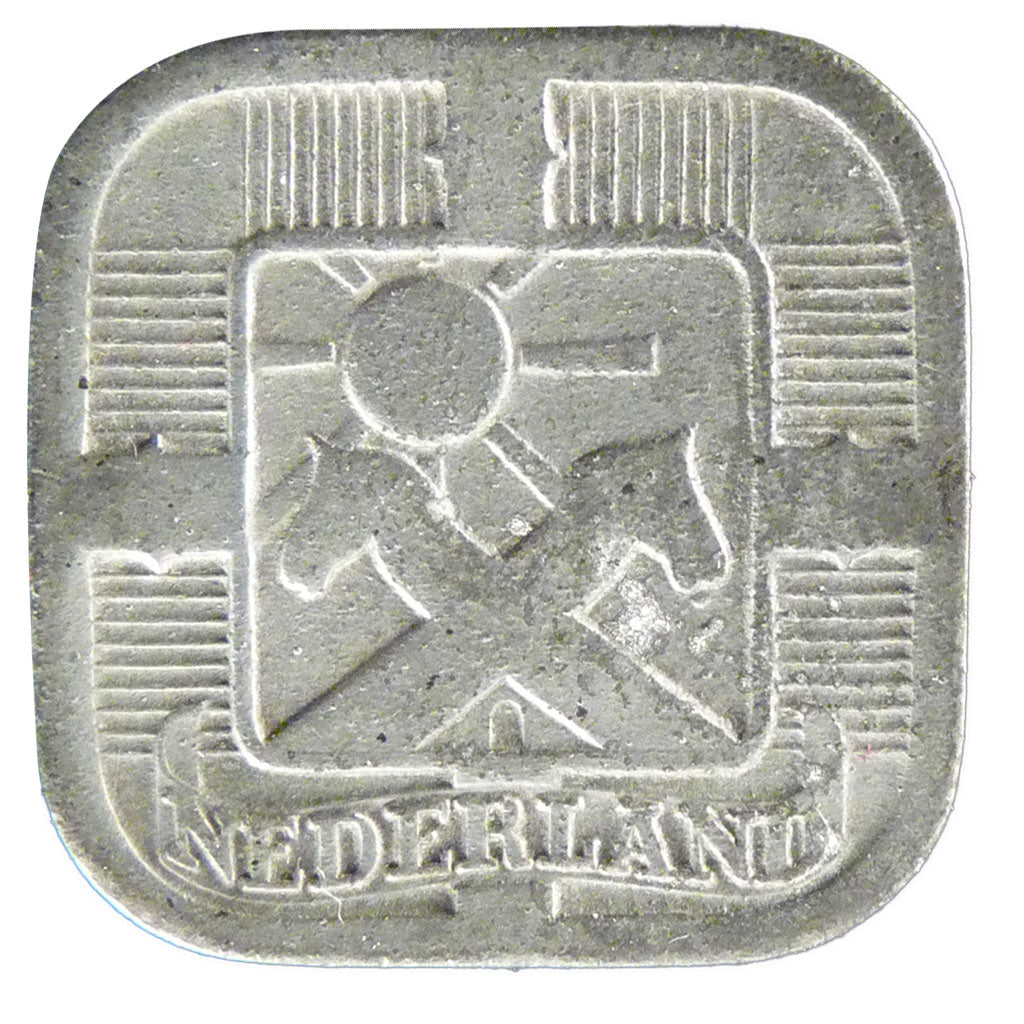 NETHERLANDS, 5 Cents, 1943, KM #172, VF(20-25), Zinc, 18, 3.60