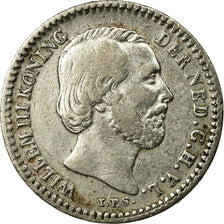 Moneda, Países Bajos, William III, 10 Cents, 1877, BC+, Plata, KM:80