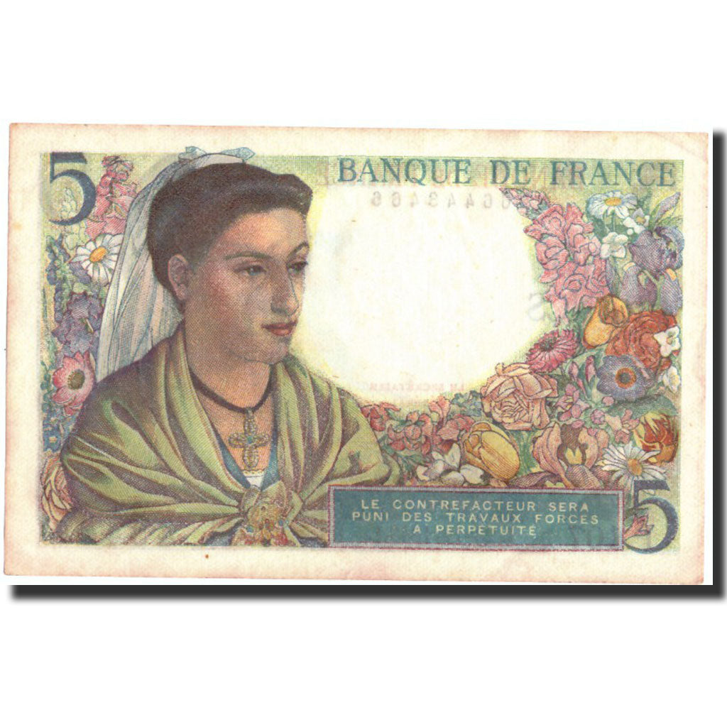 France, 5 Francs, 5 F 1943-1947 ''Berger'', 1943, 1943-12-23, KM:98a, TTB+