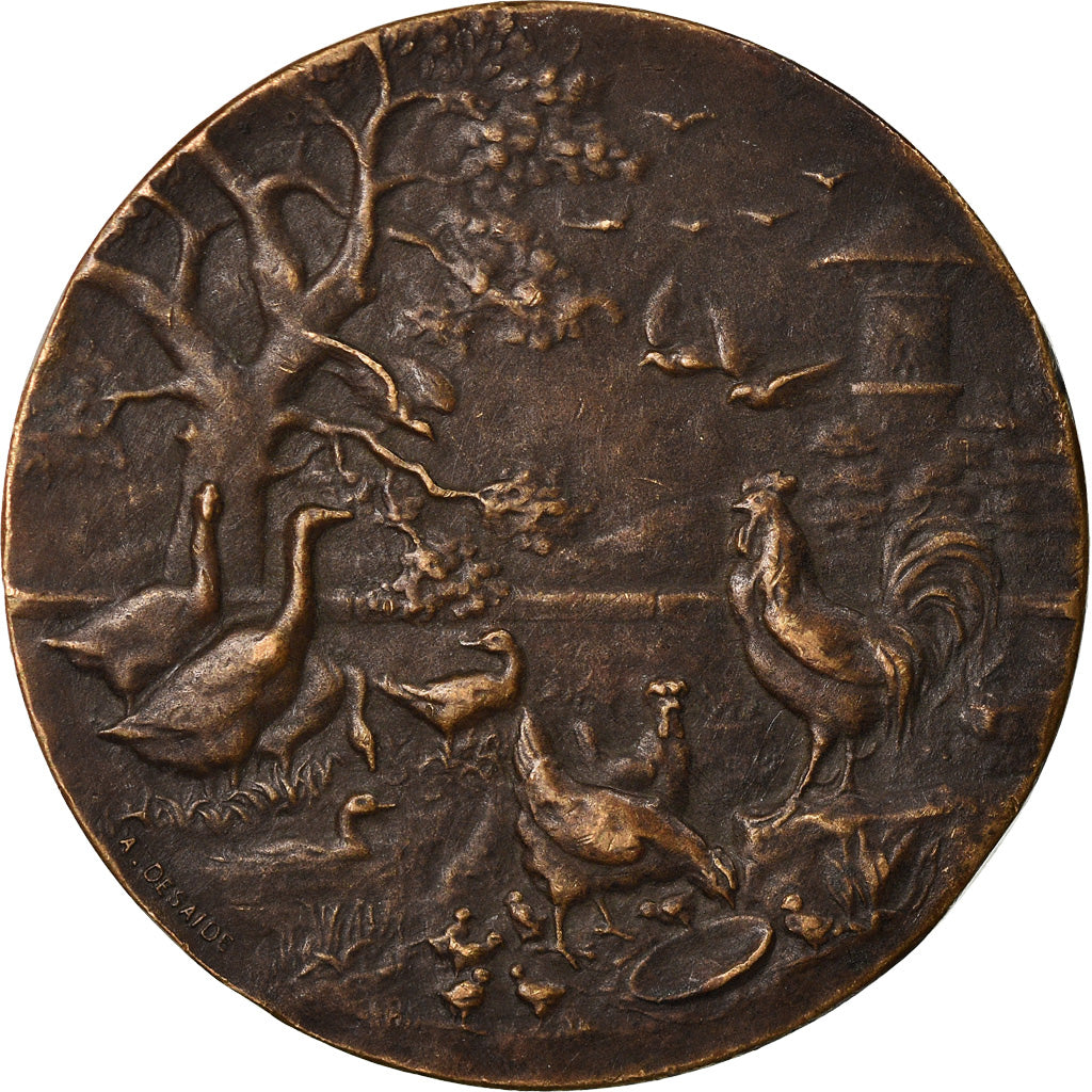 França, Medal, Les Aviculteurs du Nord de la France, 1891, Desaide, AU(50-53)