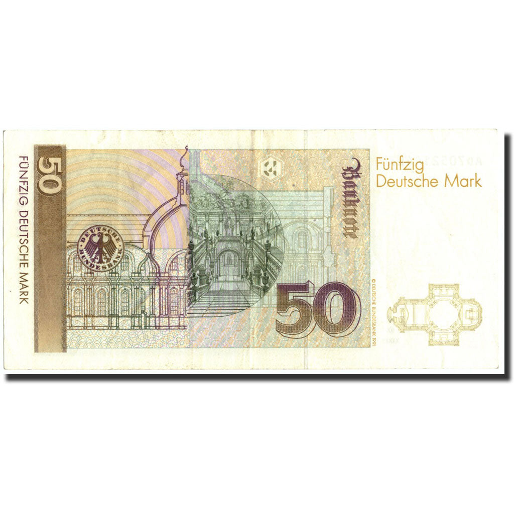 Banknote, GERMANY - FEDERAL REPUBLIC, 50 Deutsche Mark, 1989, 1989-01-02