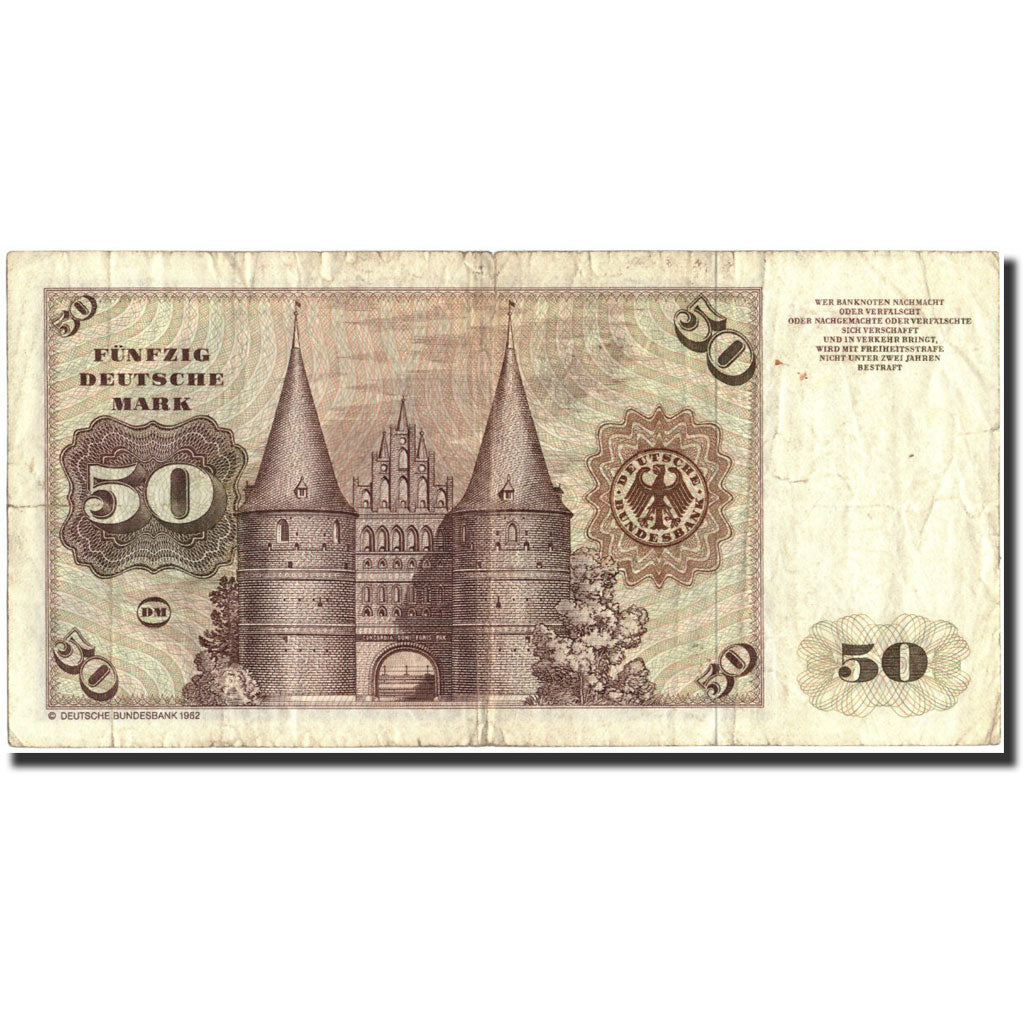 Geldschein, Bundesrepublik Deutschland, 50 Deutsche Mark, 1980, 1980-01-02