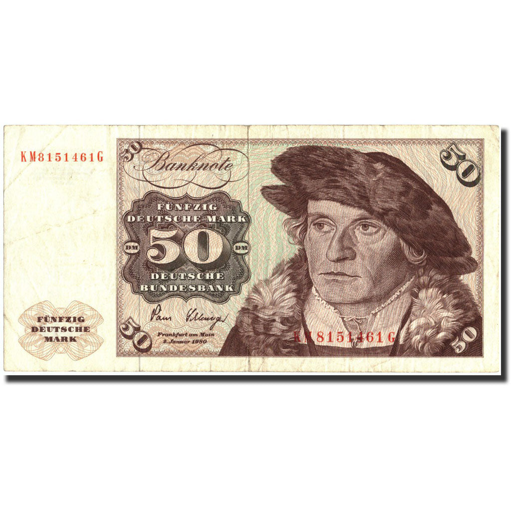 Banknote, GERMANY - FEDERAL REPUBLIC, 50 Deutsche Mark, 1980, 1980-01-02