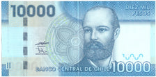 Banknote, Chile, 10,000 Pesos, 2011, 2011, KM:164, AU(50-53)