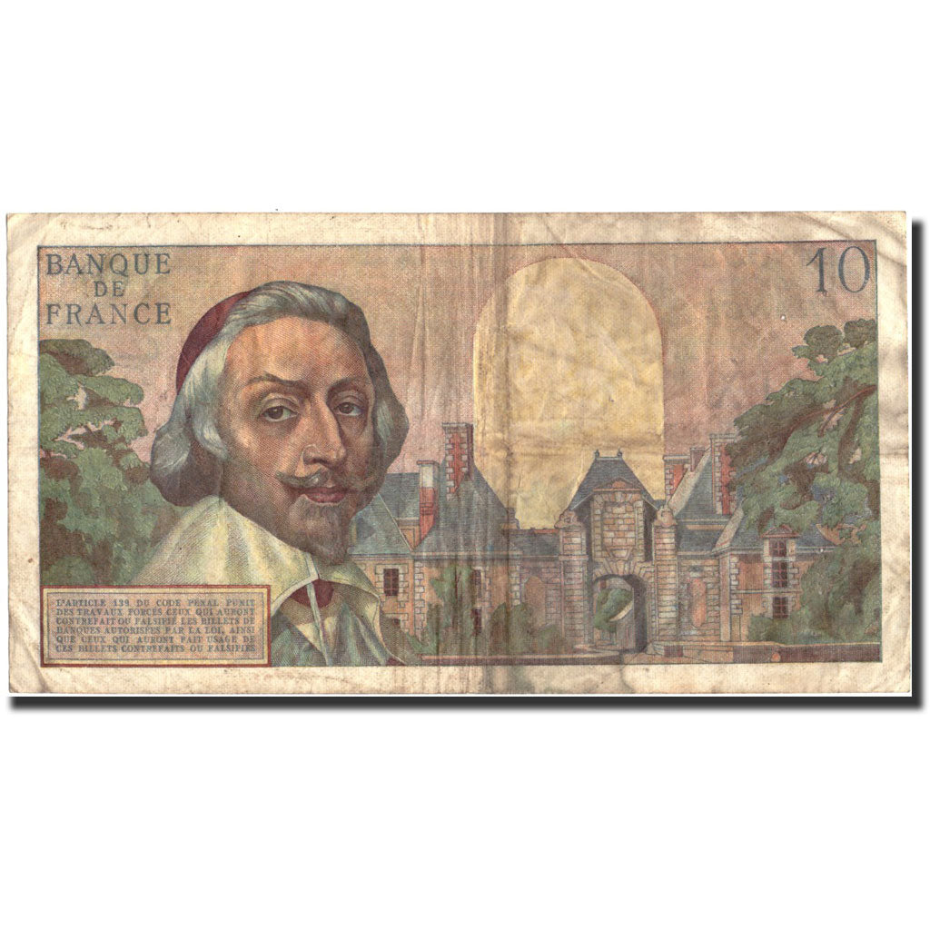 France, 10 Nouveaux Francs, 10 NF 1959-1963 ''Richelieu'', 1959, KM:142a