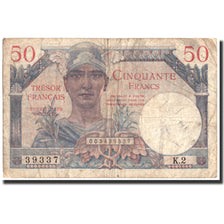 France, 50 Francs, 1947 French Treasury, 1947, KM:M8, 1947, VG(8-10)