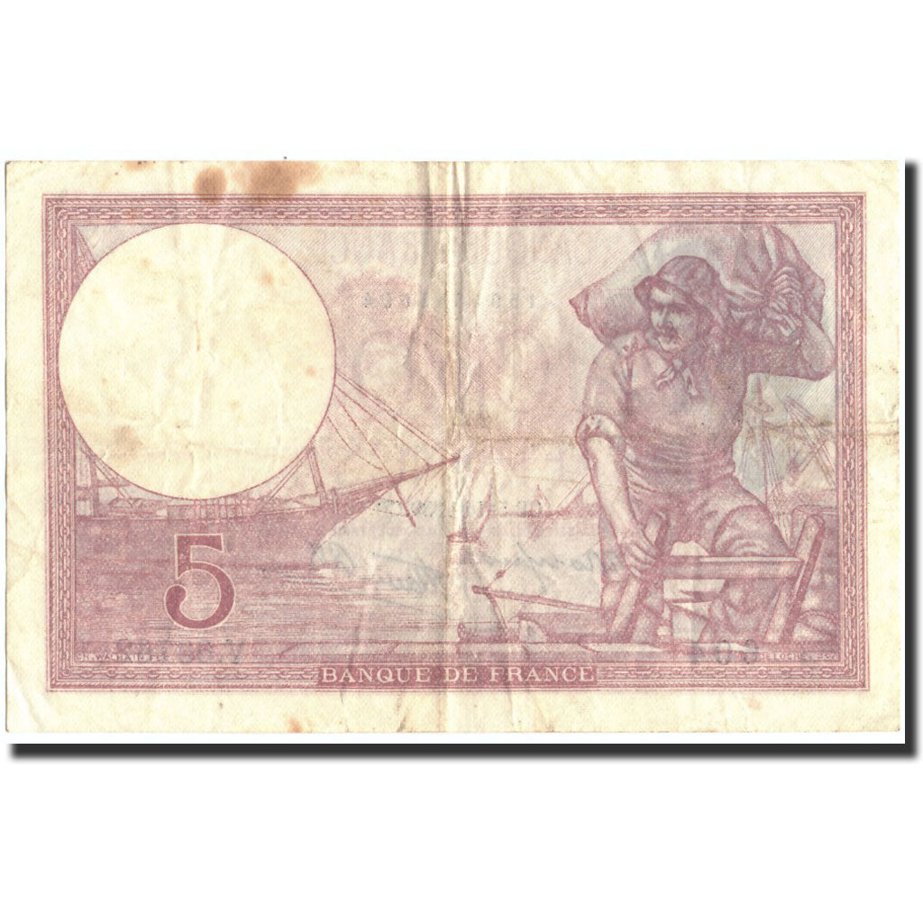 Banconote, Francia, 5 Francs, 5 F 1917-1940 ''Violet'', 1939, 1939-10-05, B