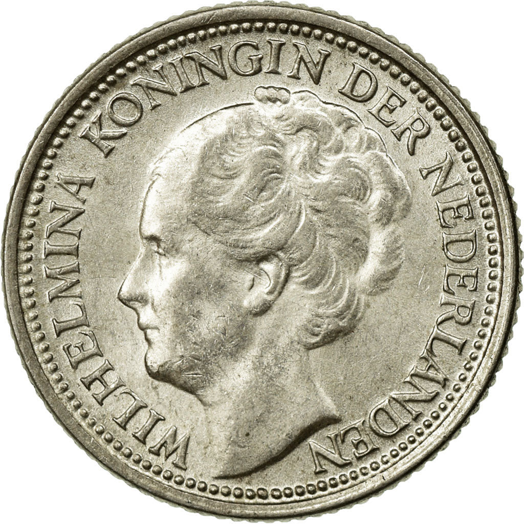 Coin, Netherlands, Wilhelmina I, 10 Cents, 1941, MS(60-62), Silver, KM:163