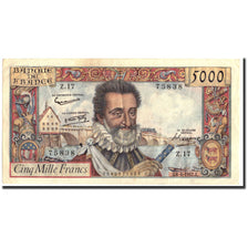 Banknot, Francja, 5000 Francs, Henri IV, 1957, 1957-06-06, AU(50-53)