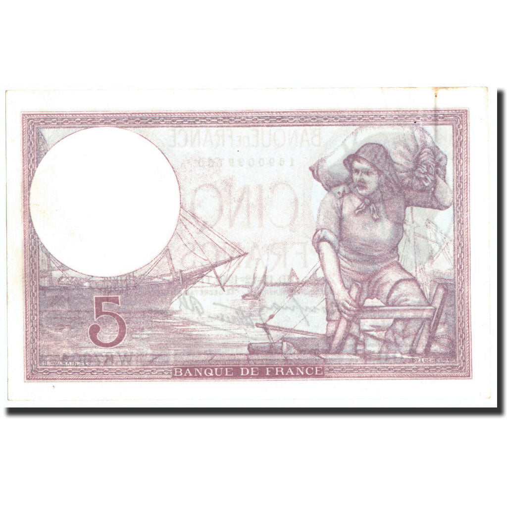 France, 5 Francs, 5 F 1917-1940 ''Violet'', 1940, KM:83, 1940-12-12, UNC(60-62)