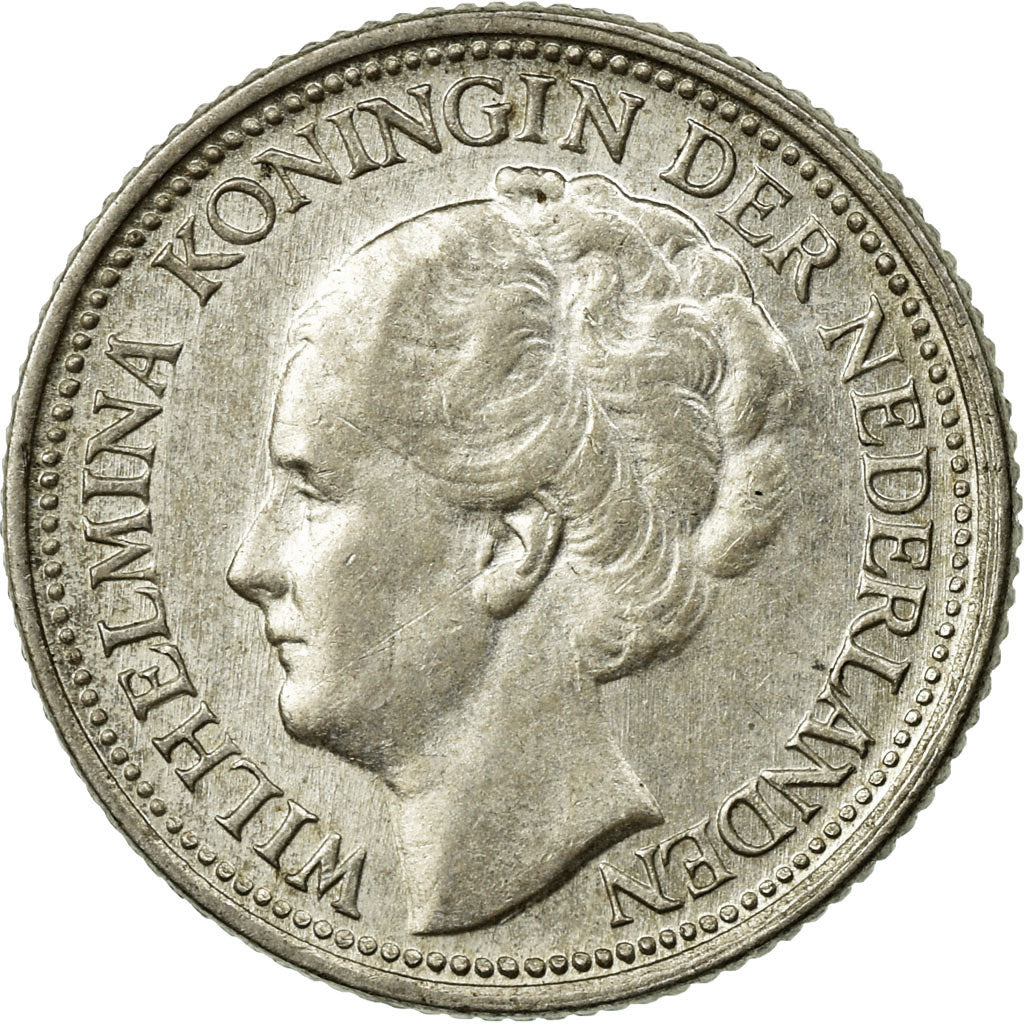Coin, Netherlands, Wilhelmina I, 10 Cents, 1941, MS(60-62), Silver, KM:163