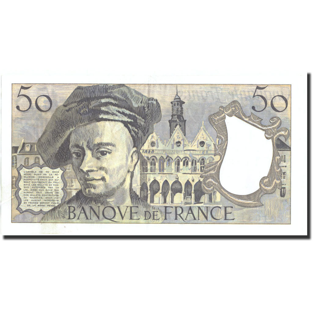 France, 50 Francs, 50 F 1976-1992 ''Quentin de La Tour'', 1985, KM:152b, 1985
