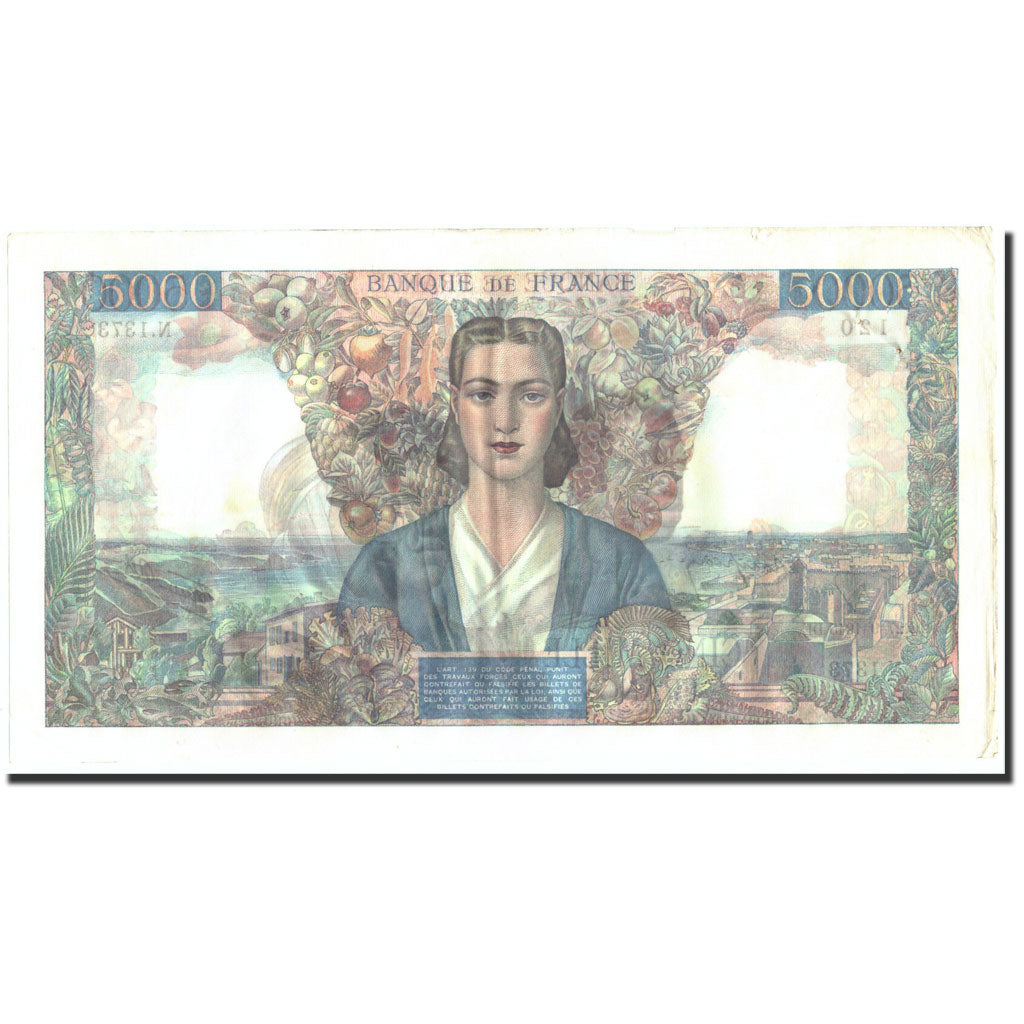 France, 5000 Francs, 5 000 F 1942-1947 ''Empire Français'', 1945, KM:103c