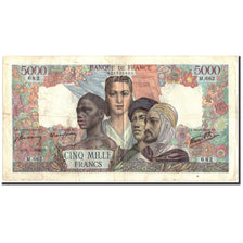 Billet, France, 5000 Francs, 5 000 F 1942-1947 ''Empire Français'', 1945