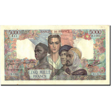 Biljet, Frankrijk, 5000 Francs, 5 000 F 1942-1947 ''Empire Français'', 1945
