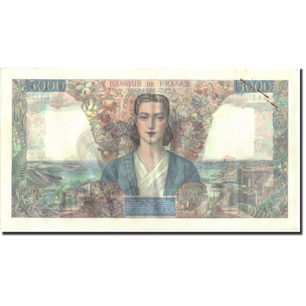 France, 5000 Francs, 5 000 F 1942-1947 ''Empire Français'', 1945, 1945-09-13