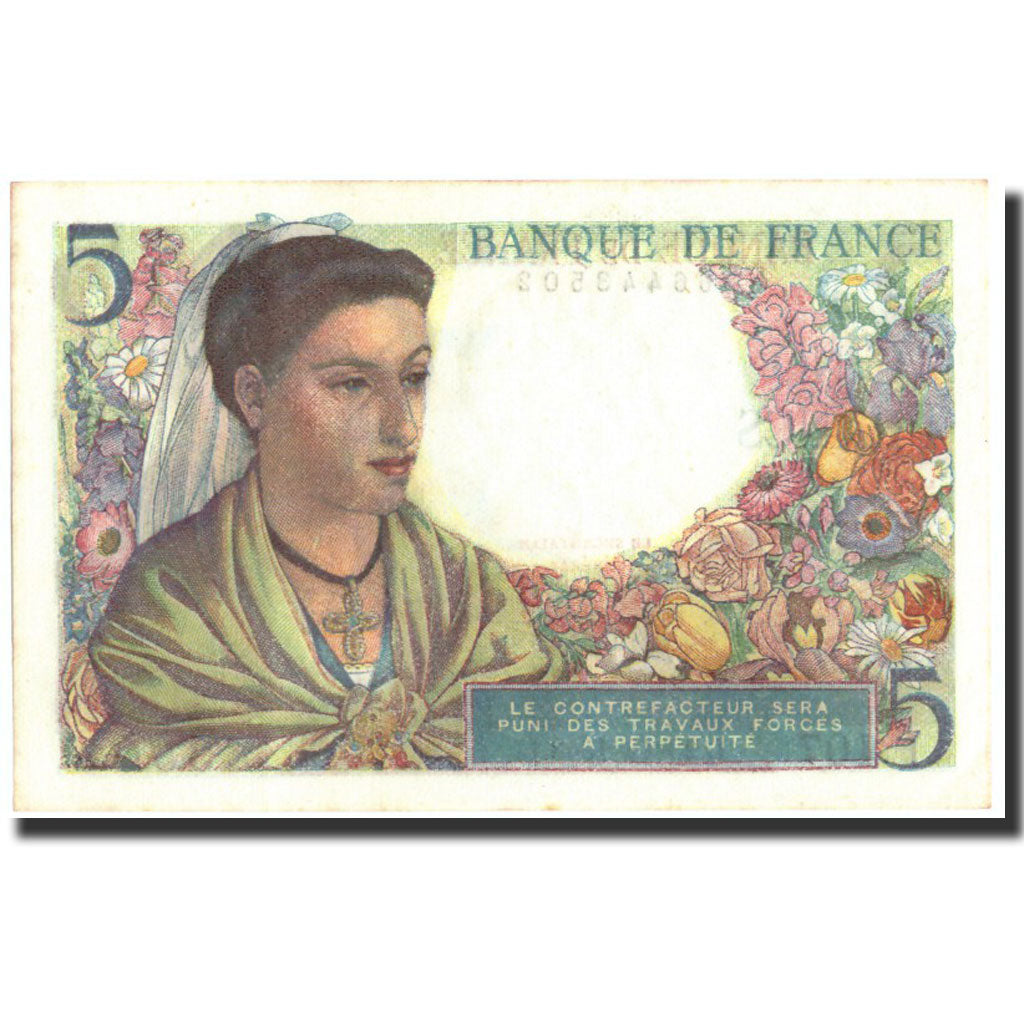 Geldschein, Frankreich, 5 Francs, 5 F 1943-1947 ''Berger'', 1943, 1943-12-23