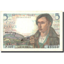 France, 5 Francs, 5 F 1943-1947 ''Berger'', 1943, 1943-12-23, KM:98a, SUP