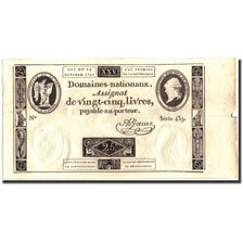 Banknote, France, 25 Livres, 1792, 1792-10-24, UNC(65-70), KM:A67