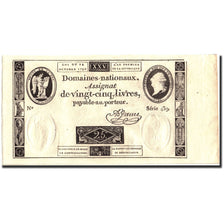Biljet, Frankrijk, 25 Livres, 1792, 1792-10-24, NIEUW, KM:A67