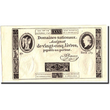 Biljet, Frankrijk, 25 Livres, 1792, 1792-10-24, NIEUW, KM:A67
