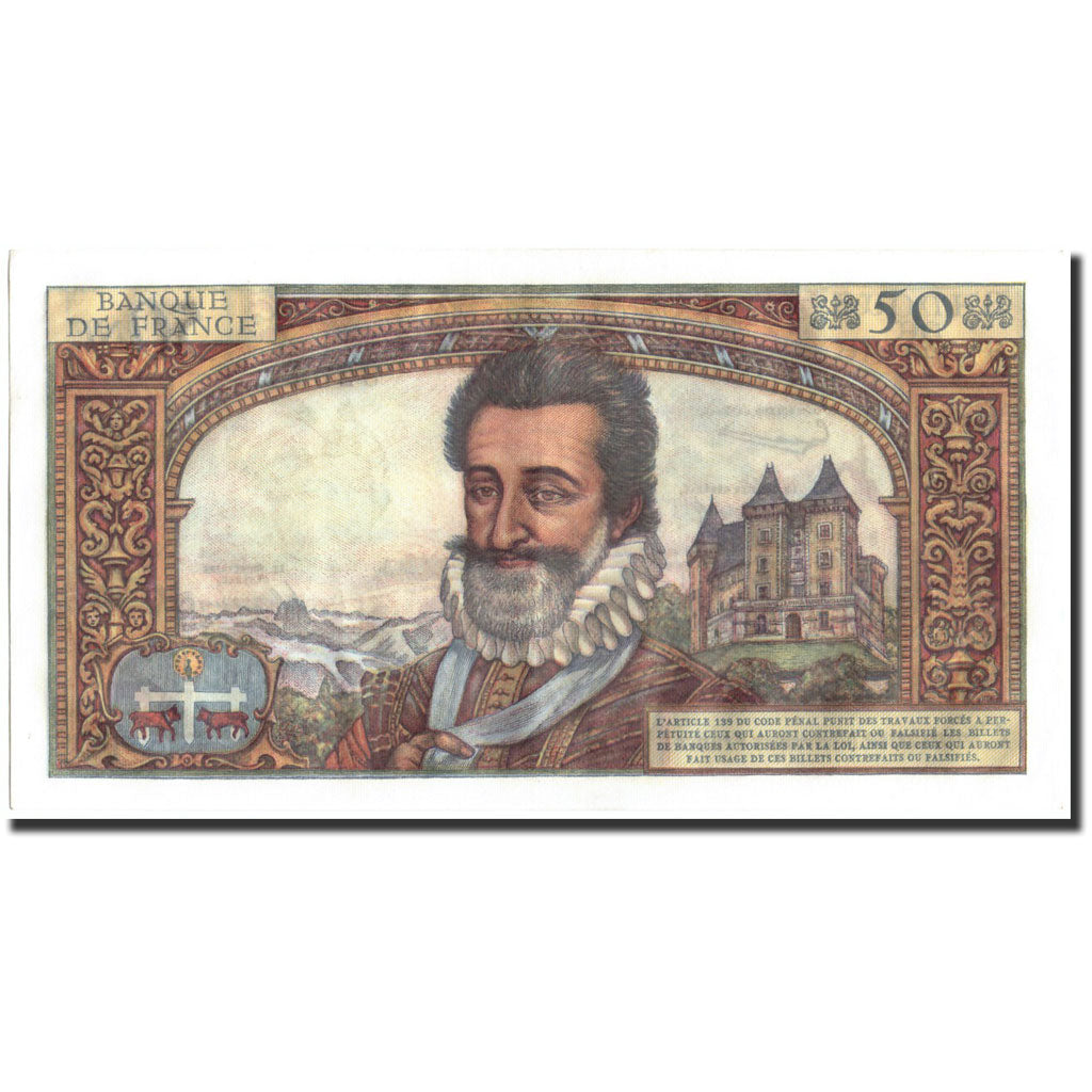 Banknote, France, 50 Nouveaux Francs, 50 NF 1959-1961 ''Henri IV'', 1959