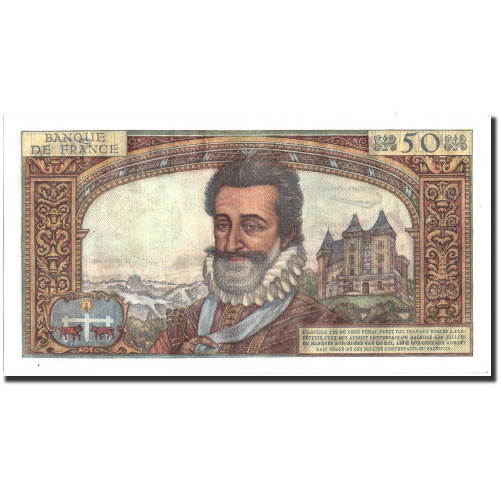 Banknote, France, 50 Nouveaux Francs, 50 NF 1959-1961 ''Henri IV'', 1959