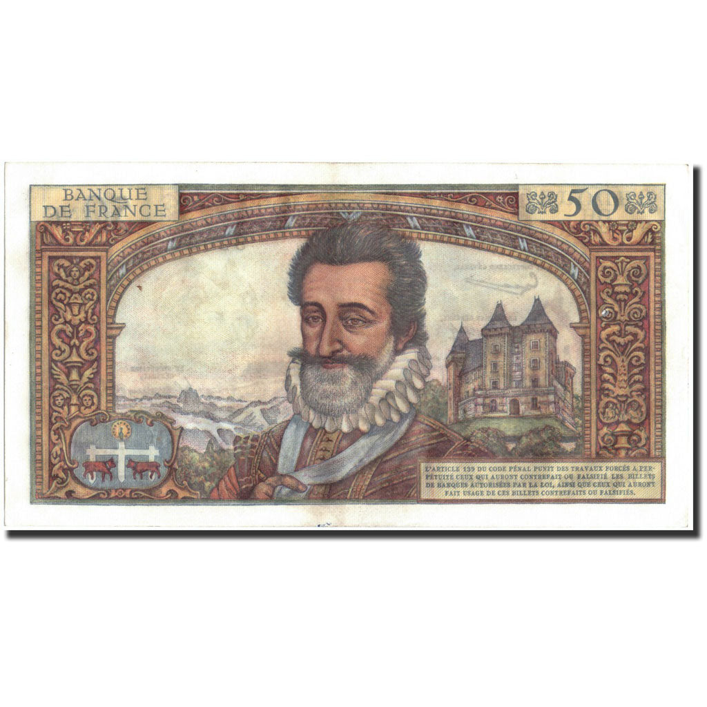 Banknote, France, 50 Nouveaux Francs, 50 NF 1959-1961 ''Henri IV'', 1959