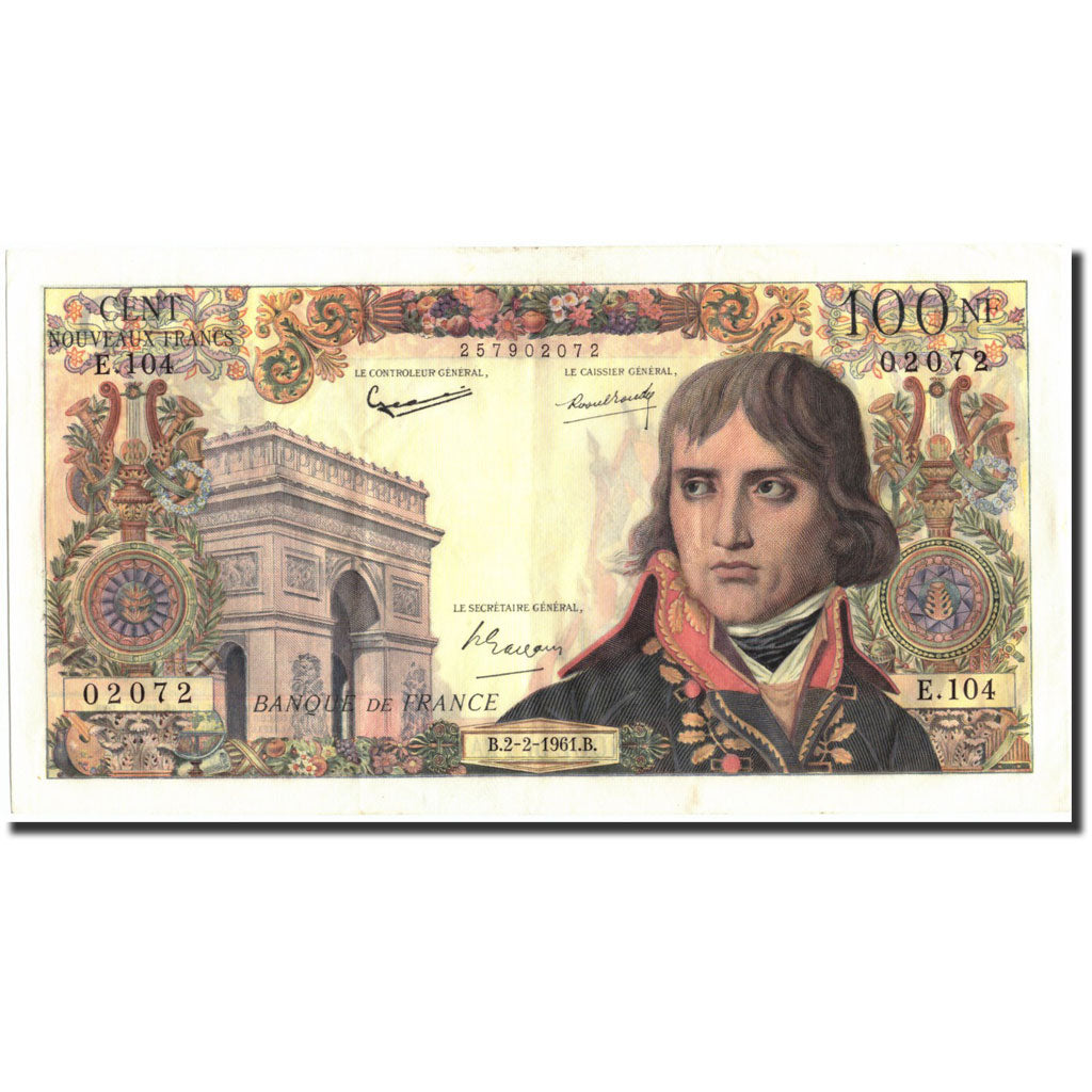 Geldschein, Frankreich, 100 Nouveaux Francs, 100 NF 1959-1964 ''Bonaparte''