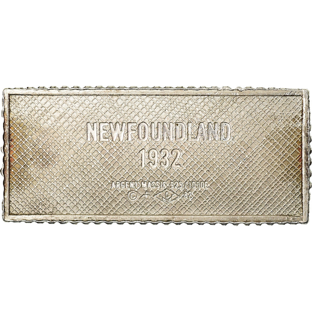 NEWFOUNDLAND, Medal, Timbre, One Dollar, 1932, AU(55-58), Silver