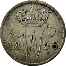 Moneda, Países Bajos, William I, 25 Cents, 1826, MBC, Plata, KM:48