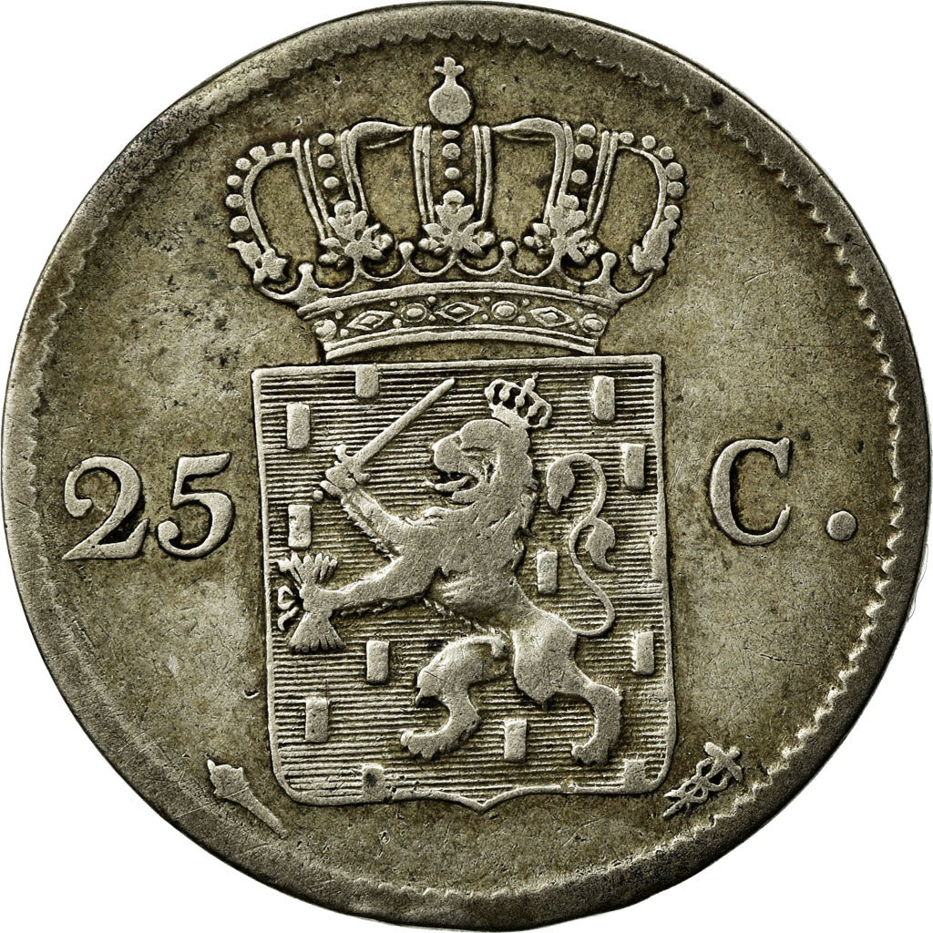 Coin, Netherlands, William I, 25 Cents, 1826, EF(40-45), Silver, KM:48