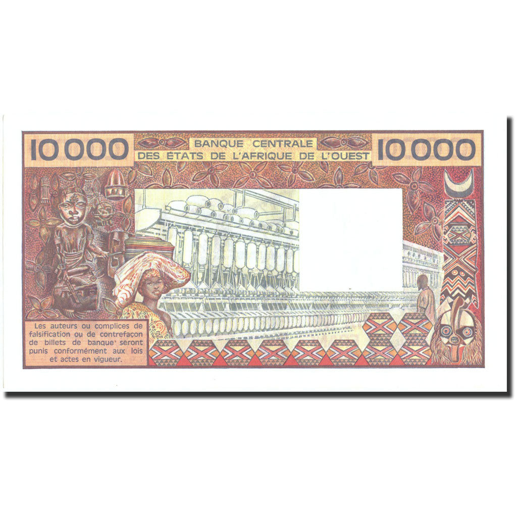 West African States, 10,000 Francs, Undated (1977-92), KM:109Ak, UNZ