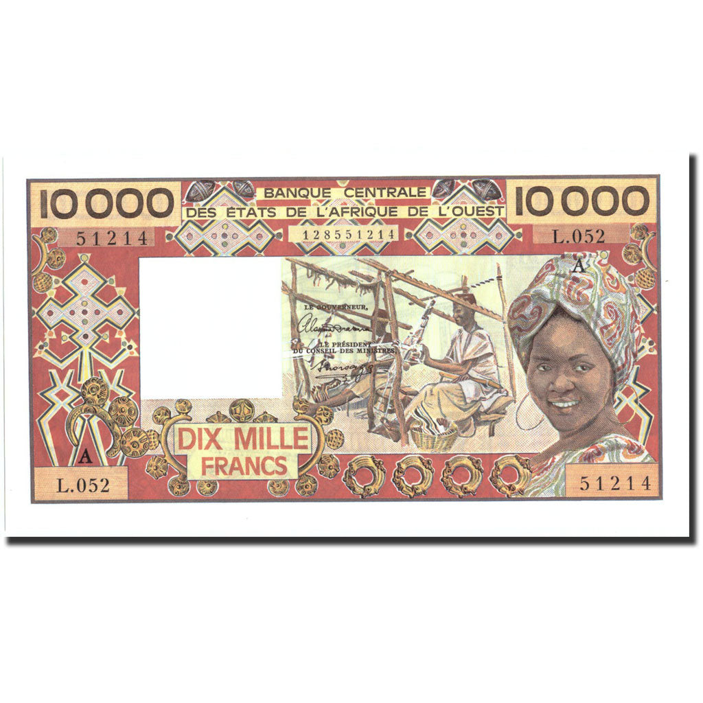 West African States, 10,000 Francs, Undated (1977-92), KM:109Ak, UNC(65-70)