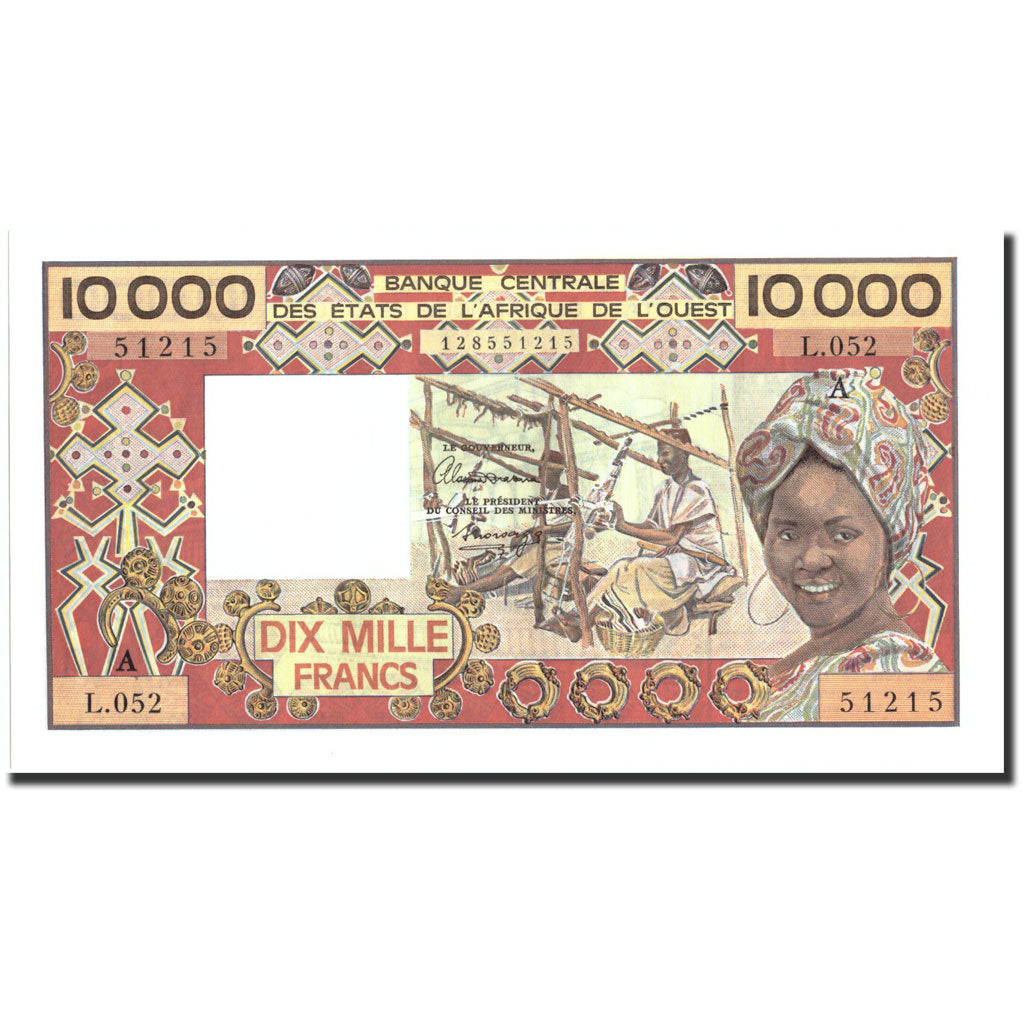 Banknote, West African States, 10,000 Francs, Undated (1977-92), Undated