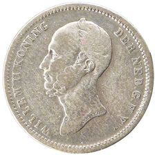 NETHERLANDS, 25 Cents, 1848, KM #76, AU(50-53), Silver, 19, 3.50