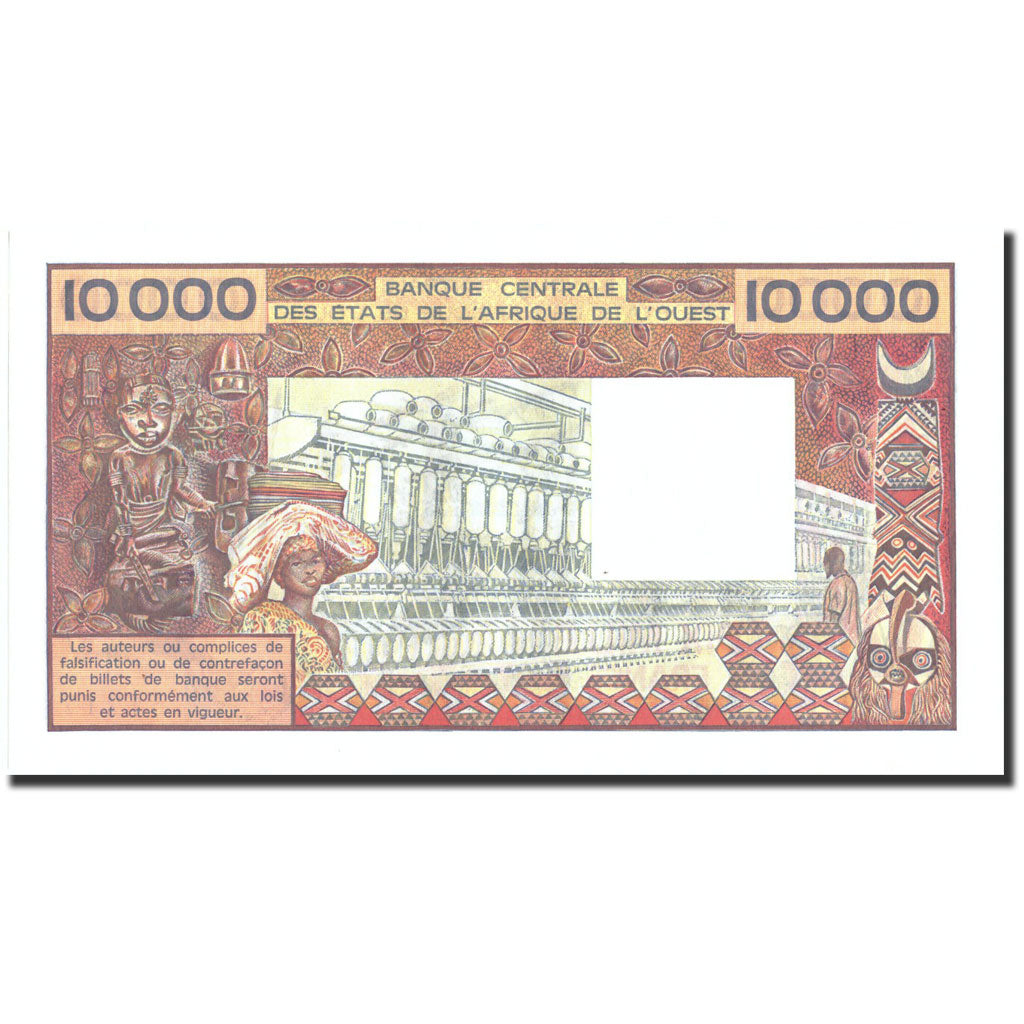 Banknote, West African States, 10,000 Francs, Undated (1977-92), Undated