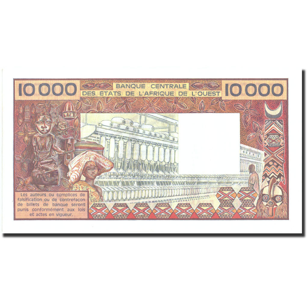 West African States, 10,000 Francs, Undated (1977-92), KM:109Ak, UNC(65-70)