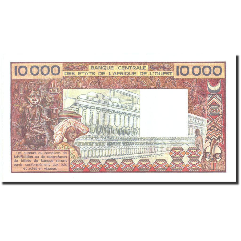 West African States, 10,000 Francs, Undated (1977-92), KM:109Ak, UNC(65-70)