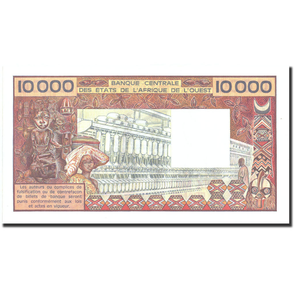 Banknote, West African States, 10,000 Francs, Undated (1977-92), Undated
