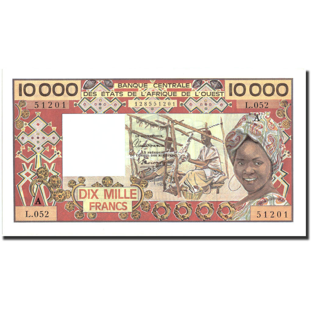 Banknote, West African States, 10,000 Francs, Undated (1977-92), Undated